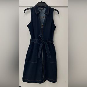 International Concepts sleeveless denim shirt dress